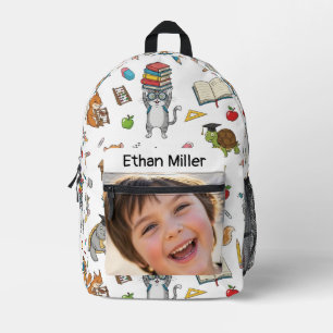 Customizable Photo & Name Kids Back-to-School Printed Backpack