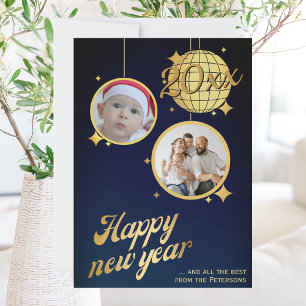 Customizable photo new year 2025 Holiday Postcard