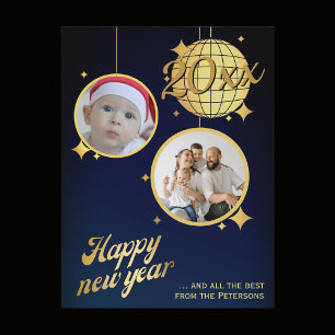 Customizable photo new year 2025 Holiday Postcard