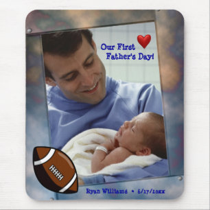 Customizable Photo Our First Fathers Day Mousepad