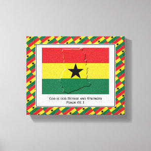 Customizable Photo   Patriotic   GHANA FLAG Canvas Print
