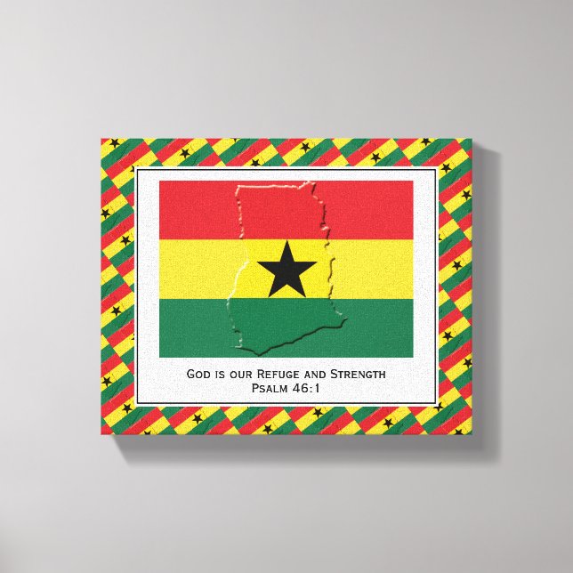 Customizable Photo | Patriotic | GHANA FLAG Canvas Print (Front)