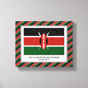 Customizable Photo   Patriotic   KENYA FLAG Canvas Print