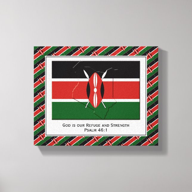Customizable Photo | Patriotic | KENYA FLAG Canvas Print (Front)