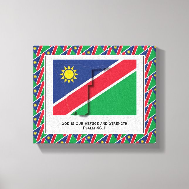 Customizable Photo | Patriotic | NAMIBIA FLAG Canvas Print (Front)