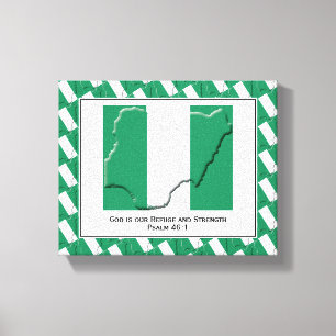 Customizable Photo   Patriotic   NIGERIA FLAG Canvas Print