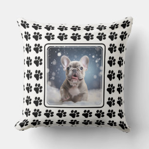 Customizable photo Paw-trait Perfection Throw Pillow