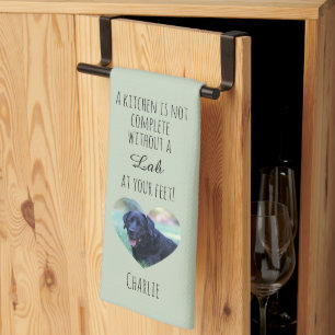 Customizable Photo & Pet Name Labrador Retriever Kitchen Towel