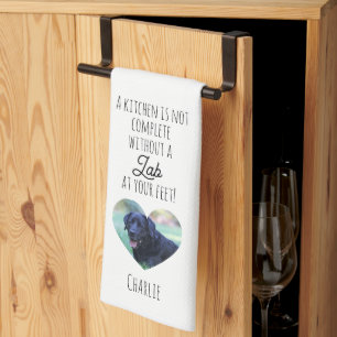 Customizable Photo & Pet Name Labrador Retriever Kitchen Towel