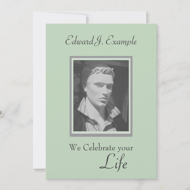 Customizable Photo Remembrance / Funeral Invitation (Front)