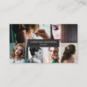 Customizable Photo Salon Makeup Hair stylist Business Card