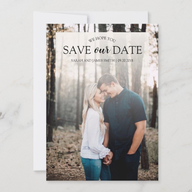 Customizable Photo Save The Date (Front)