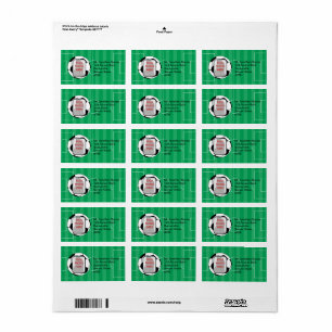 Customizable photo soccer ball Address labels