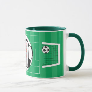 Customizable photo soccer ball photo mug