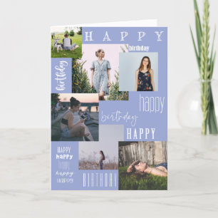 Customizable Photo Template Birthday Card