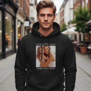 Customizable Photo & Text Hoodie, Your Design Here Hoodie