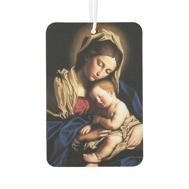 Customizable Photo & Virgin Mary Car Air Freshener (Back)