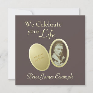 Customizable Photo: Wake / (Living) Funeral Invitation