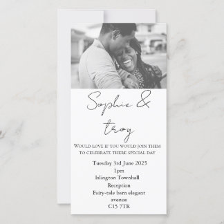 customizable photo wedding invitation