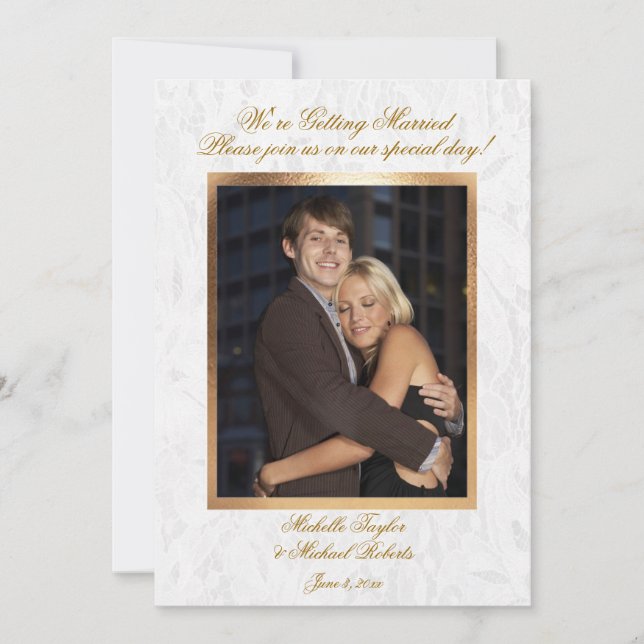 Customizable Photo Wedding Invitation (Front)