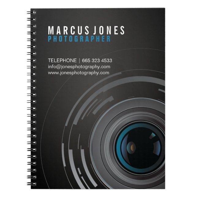 Customizable Photographer Notebook (Front)