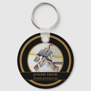 Customizable Photographic Hockey Keychain