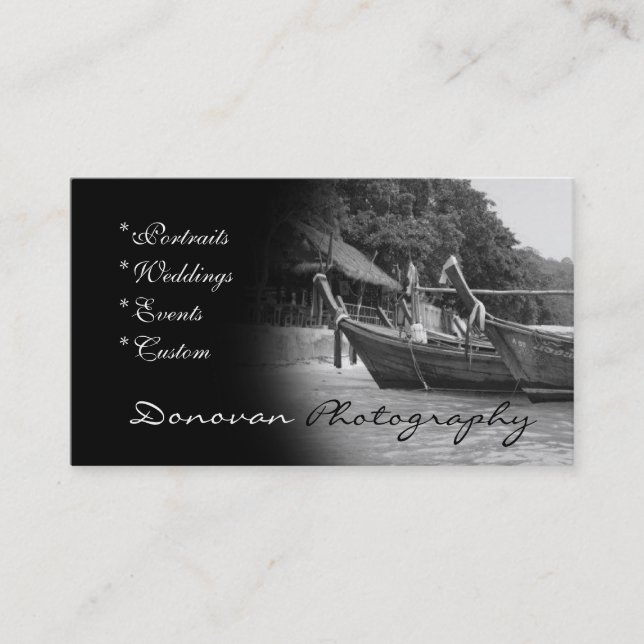 Customizable Photography Business Card (Front)