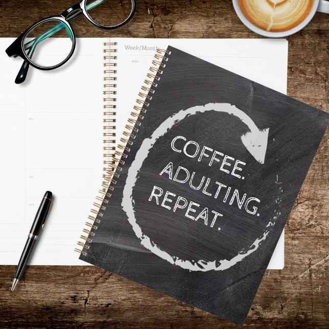 Customizable Phrase Coffee. Adulting. Repeat. (Créateur téléchargé)