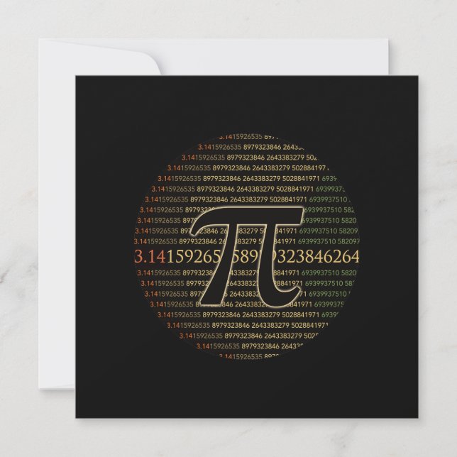 Customizable Pi Eclipse Greeting Card (Front)