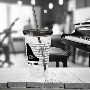 Customizable Piano   Acrylic Tumbler