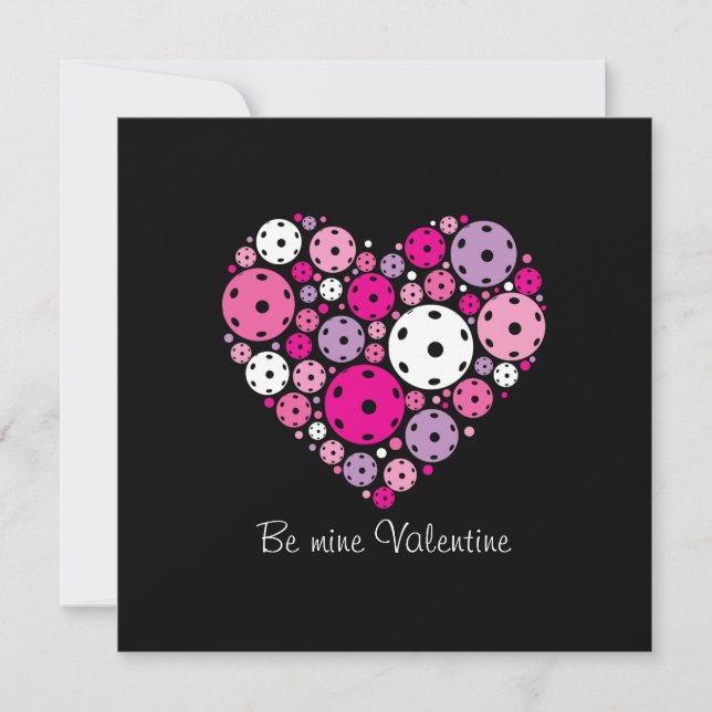 Customizable Pickleball 💘 Valentine's  Card (Front)
