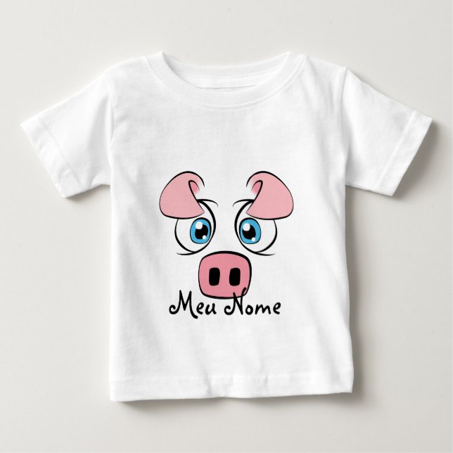 Customizable Pig Baby T-Shirt (Front)