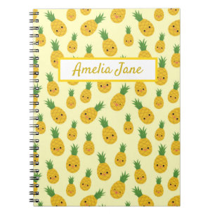 Customizable Pineapple Print Notebook