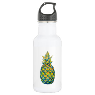 Customizable Pineapple Print Water Bottle