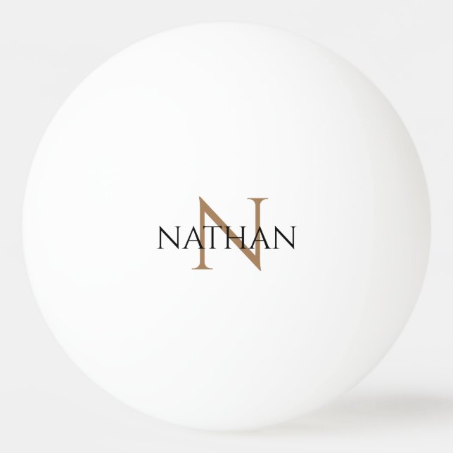 Customizable Ping Pong Ball – Name & Initial (Front)