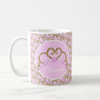 Customizable Pink and Gold Tiara Mug