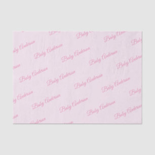 Customizable Pink Baby Shower Tissue Paper