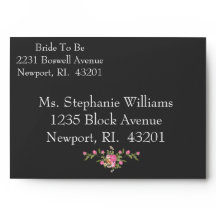 Customizable Pink/Black floral BRIDAL SHOWER