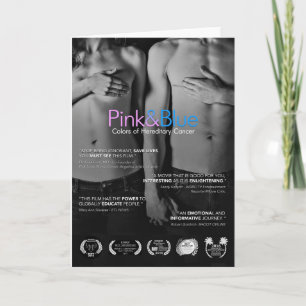 Customizable Pink & Blue Holiday Greeting Card