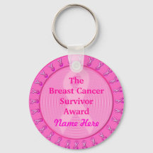 Customizable Pink  Breast Cancer Award Medal