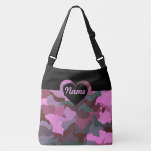 Customizable Pink Camo for Large Crossbody Bag