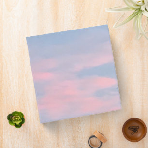 Customizable Pink Clouds Binder