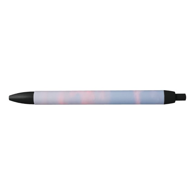Customizable Pink Clouds Black Ink Pen (Front)