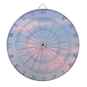 Customizable Pink Clouds Dartboard