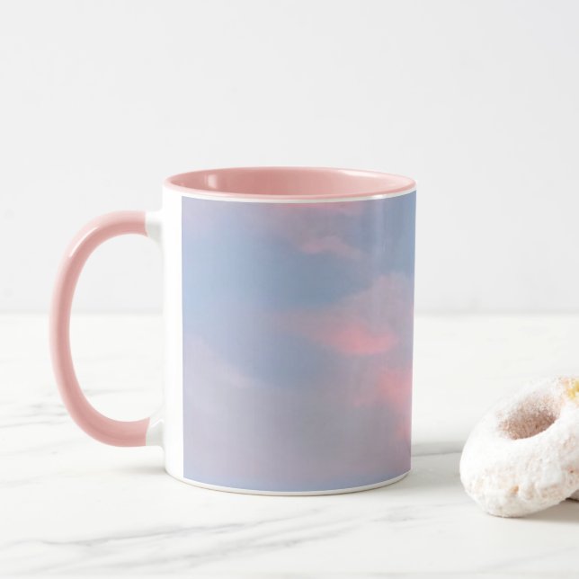 Customizable Pink Clouds Mug (With Donut)