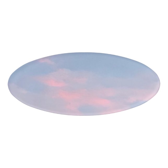 Customizable Pink Clouds Name Tag (Front)