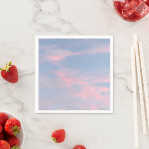 Customizable Pink Clouds Napkin