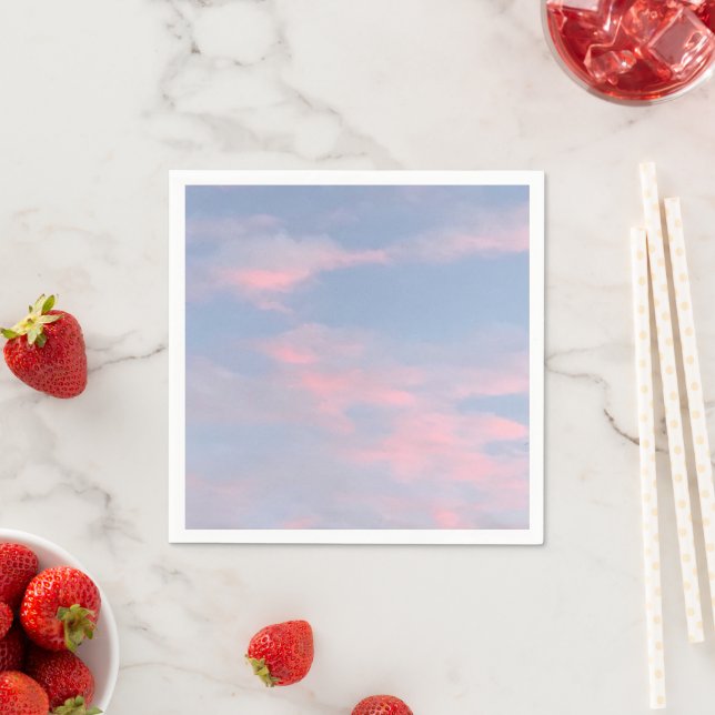 Customizable Pink Clouds Napkin (Insitu)
