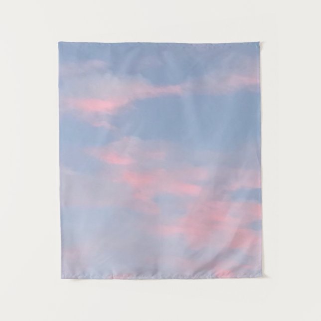 Customizable Pink Clouds Tapestry (Front)