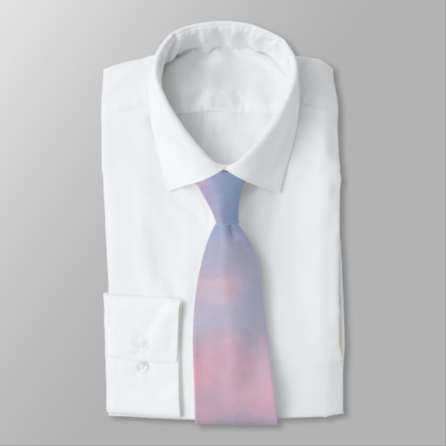 Customizable Pink Clouds Tie (Tied)
